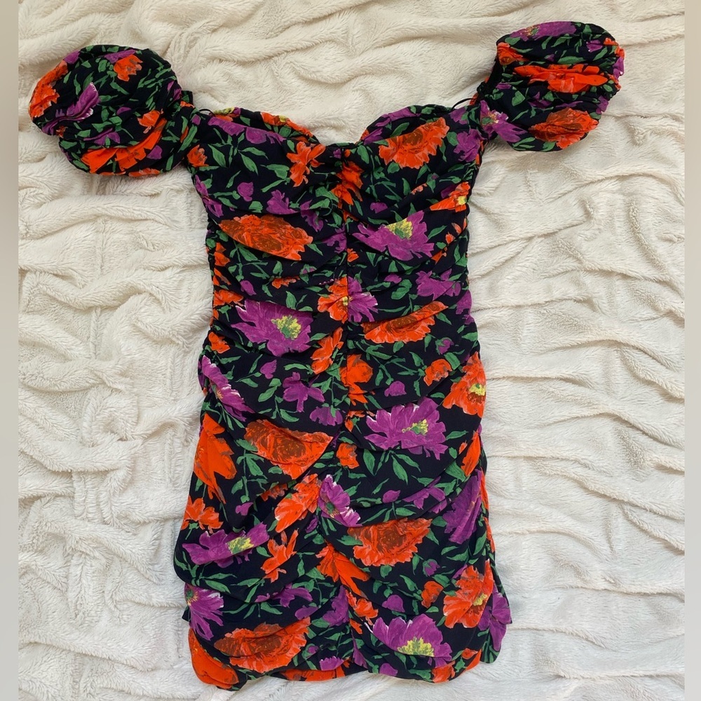 Zara floral off the shoulder mini dress - Picture 3 of 7